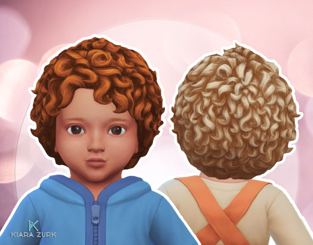Camila Curls by KiaraZurk converted for infants, sims 4 infant cc
