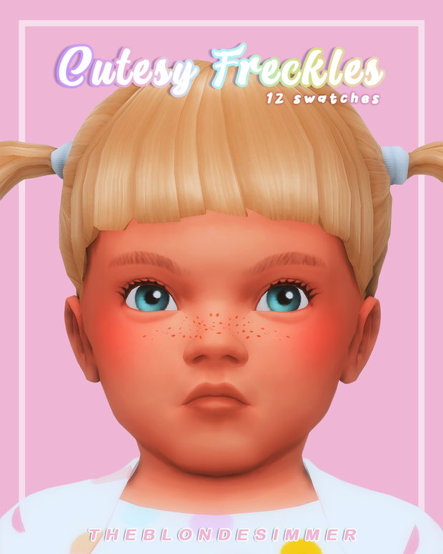 Cutesy Freckles sims 4 infant skin detail