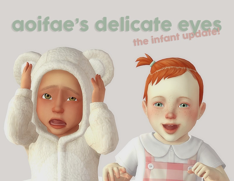 Delicate Sims 4 infant eyes cc