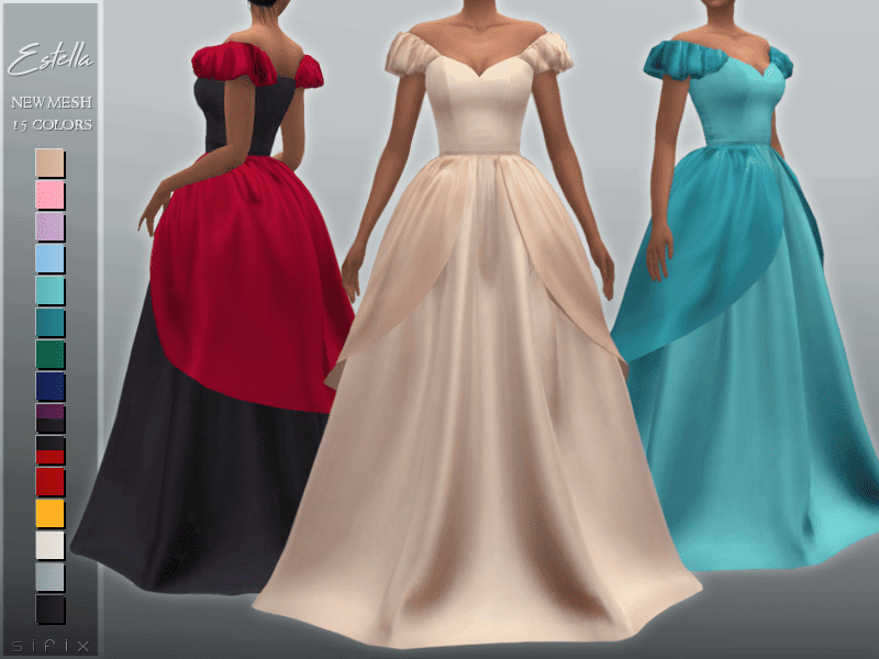 Estella Sims 4 wedding dress
