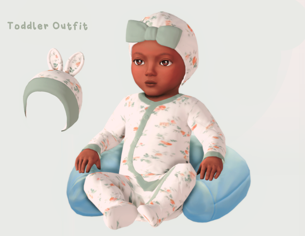 Floral outfit recolor Sims 4 infant clothing cc