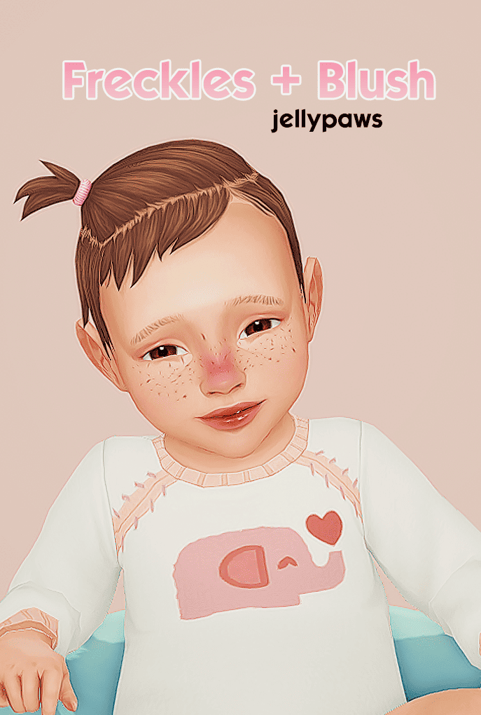Skin detail freckles and blush, sims 4 infant cc