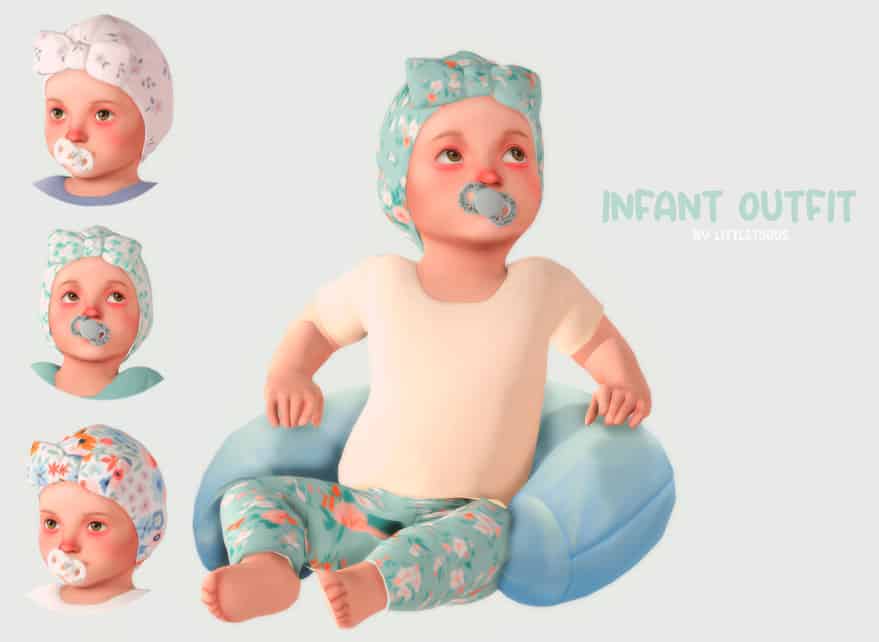 Infant CC outfit with matching headwrap