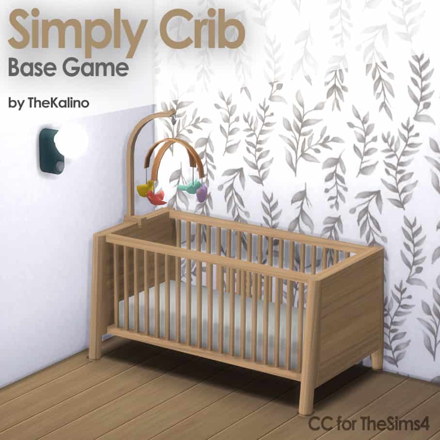 Sims 4 crib, natural wood sims 4 crib cc