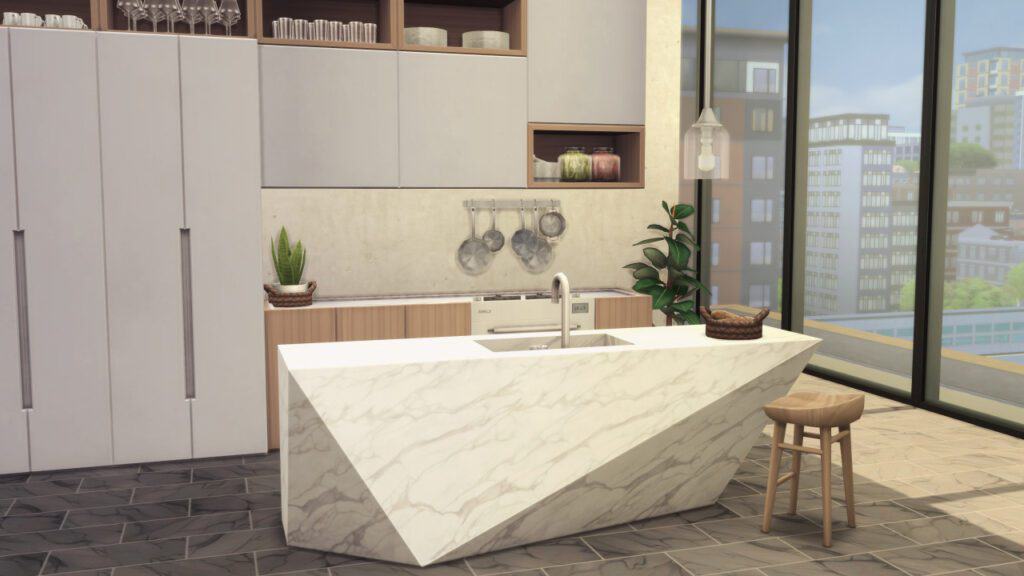 NYC Brownstone luxury inspired sims 4 kitchen cc by heyharrie