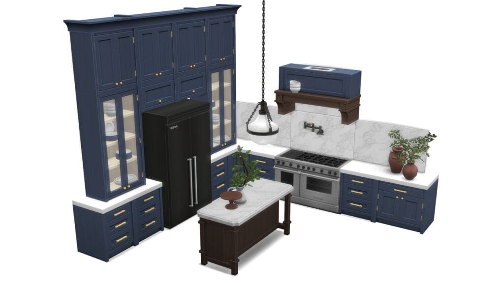 Sims 4 high end traditional kitchen cc pack