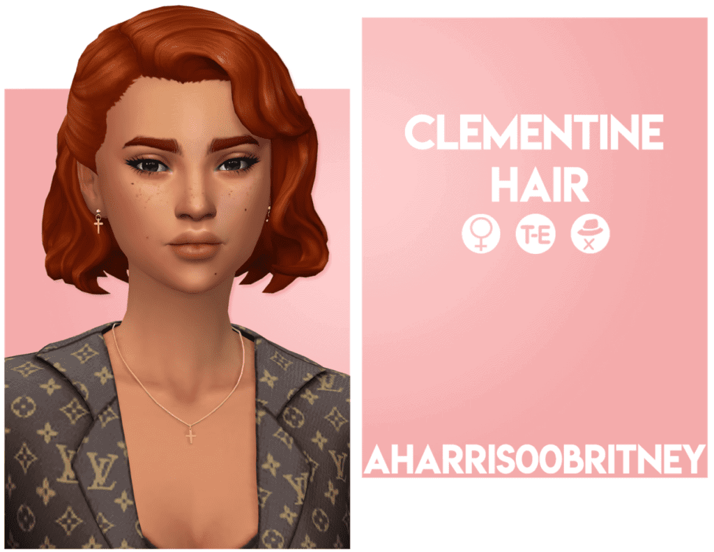 Clementine ah00b Hair Sims 4 CC