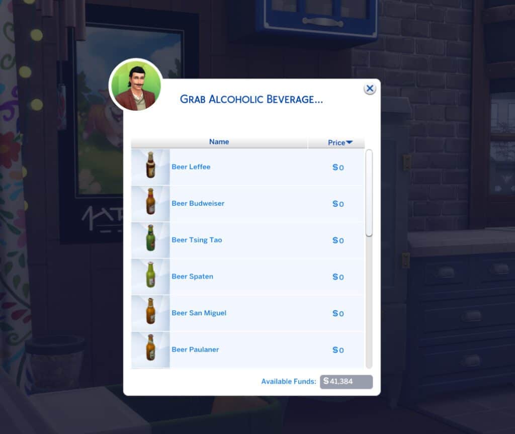 Functional Beer from ATS4 menu options