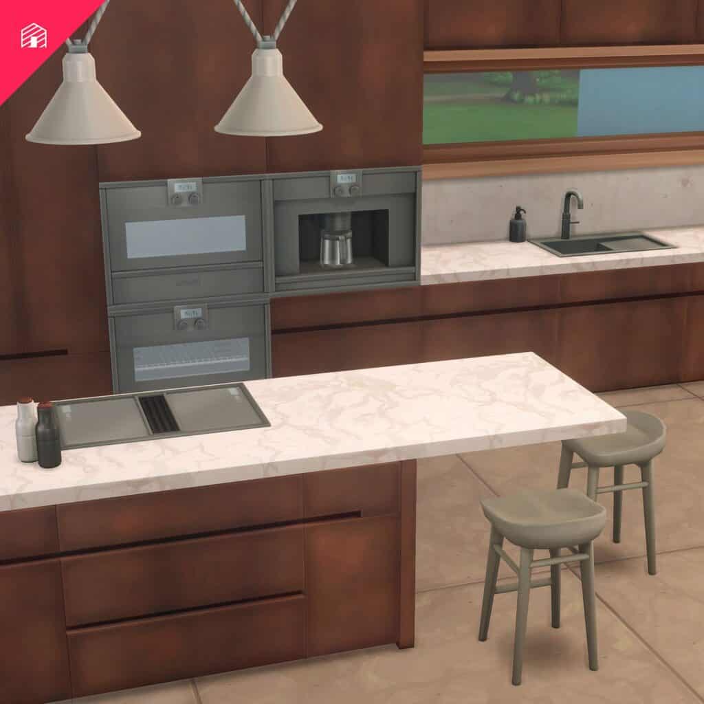 Heyharrie sims 4 kitchen cc set with double ovens