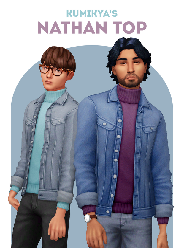 Sims 4 Male Clothes CC Jacket With Sweater