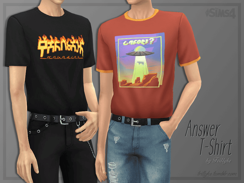 Male Sims 4 Clothes CC Tees (Tucked In)