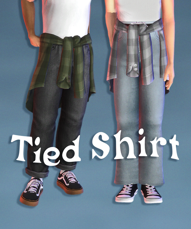 tied shirt male cc jeans