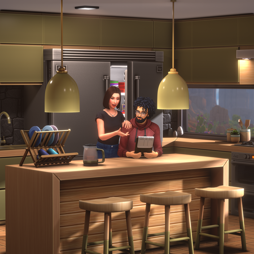 Simple Modern Kitchen for The Sims 4 by Delicracy and LittleDica, Delicious Kitchen fan made stuff pack