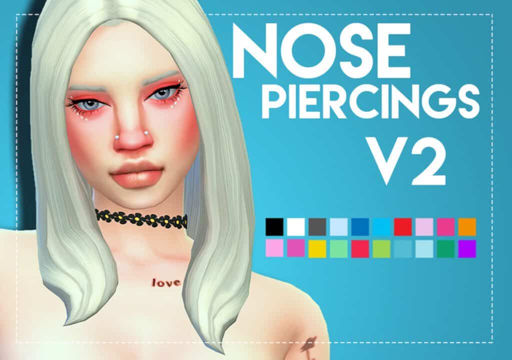 Sims 4 nose piercing cc by weeping simmer
