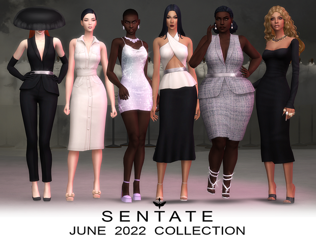 Sentate June 2022 Sims 4 cc Packs of designer clothes