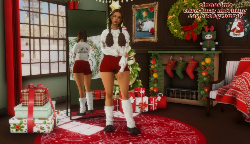 Christmas Morning Sims 4 CAS Background