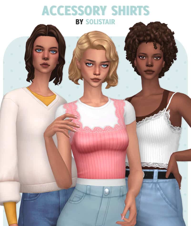 Accessory Shirts For Layering Sims 4 Clothes CC