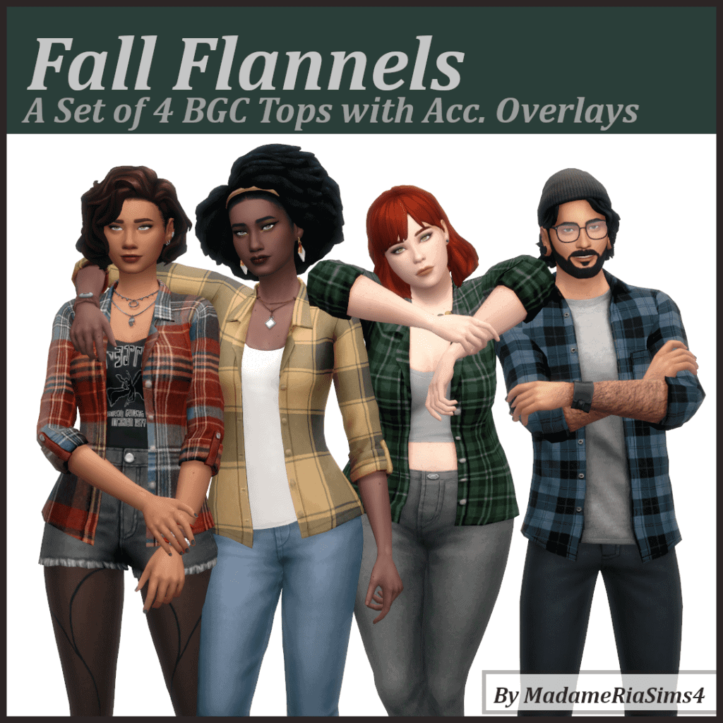 Sims 4 Flannel Shirt CC