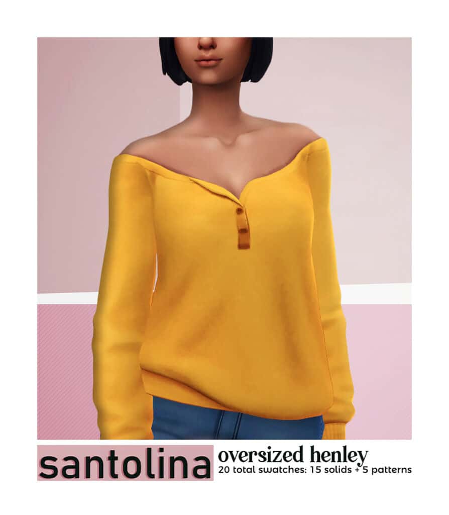 Sims 4 Oversized Sweater CC