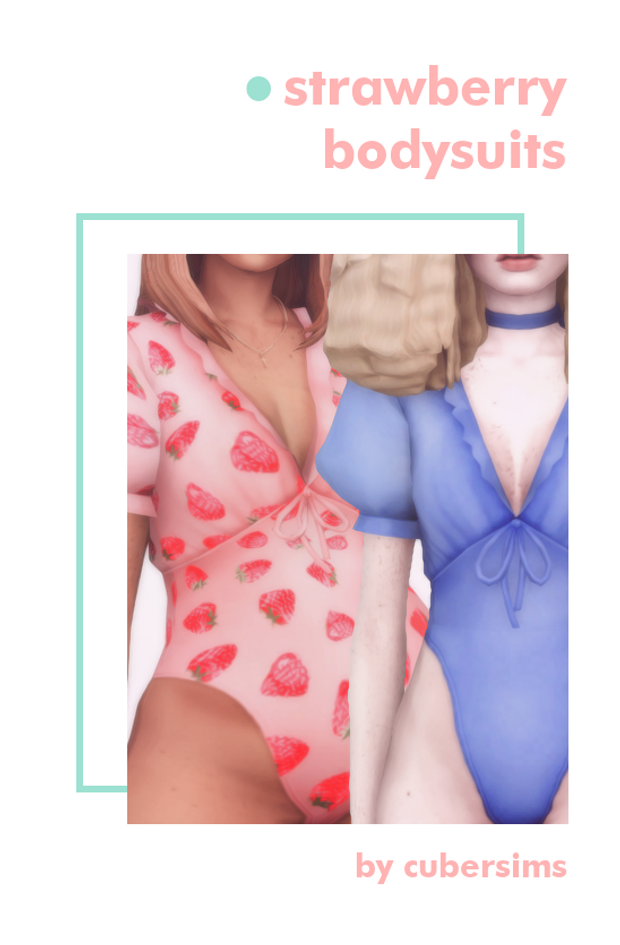 Sims 4 Maxis Match Strawberry Bodysuit