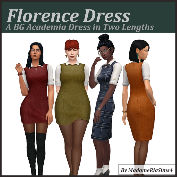 Academia-Inspired Sims 4 Dress CC