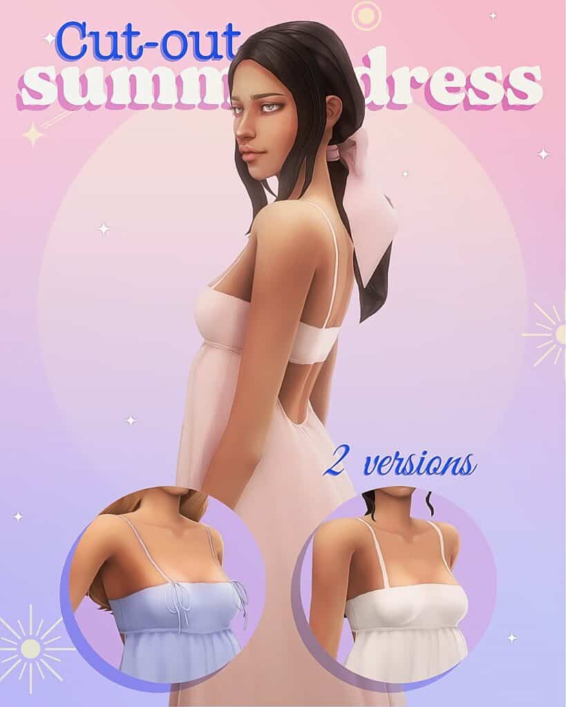 Sims 4 Cut-Out SunDress CC