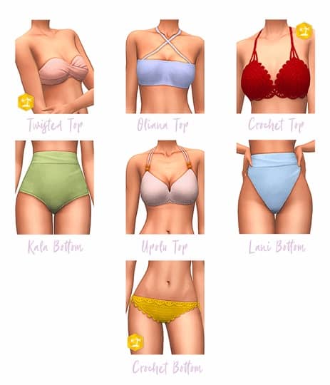 Sims 4 maxis match swimsuit cc pack