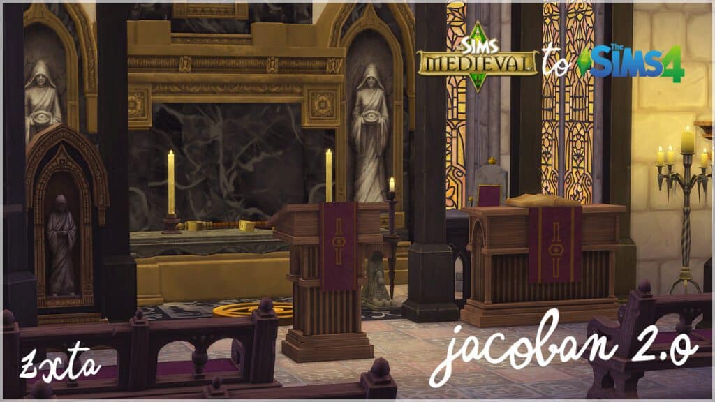 Sims 4 Medieval Church CC Pack (TSM Jacoban Religion)