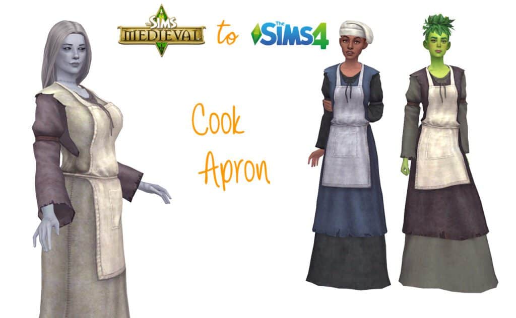 Sims 4 Medieval Apron Dress Outfit