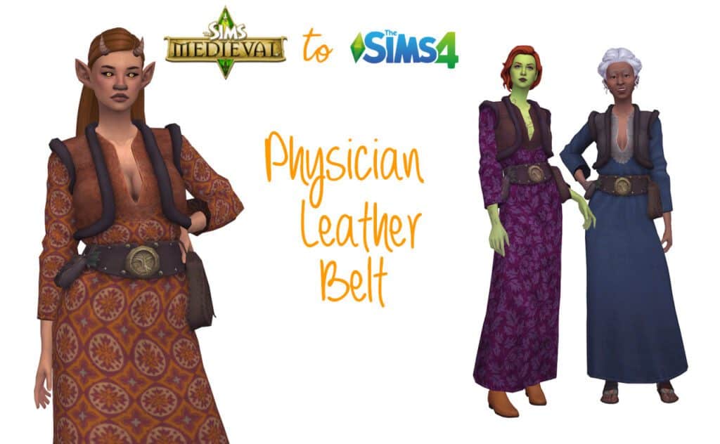 Sims 4 Medieval Dress with Belt