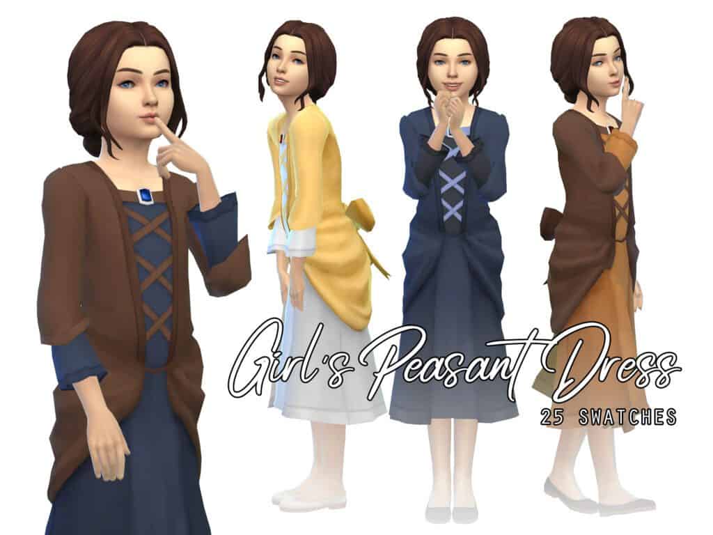 Sims 4 Medieval Child CC Dress