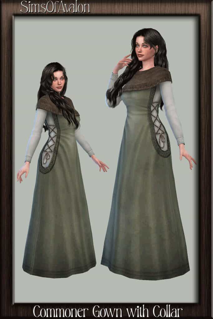 Sims 4 Medieval Dress With Collar