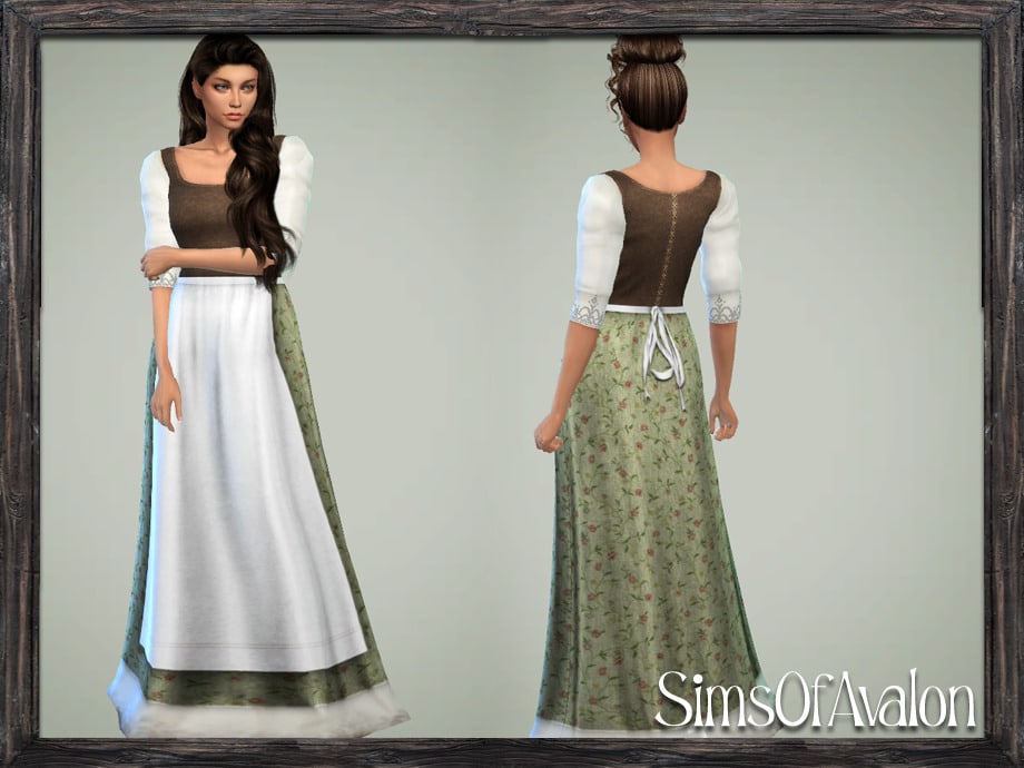 Sims 4 Medieval Peasant Dress