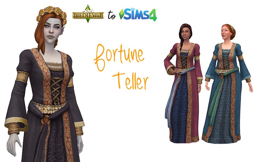 Fortune Teller Medieval Dress CC