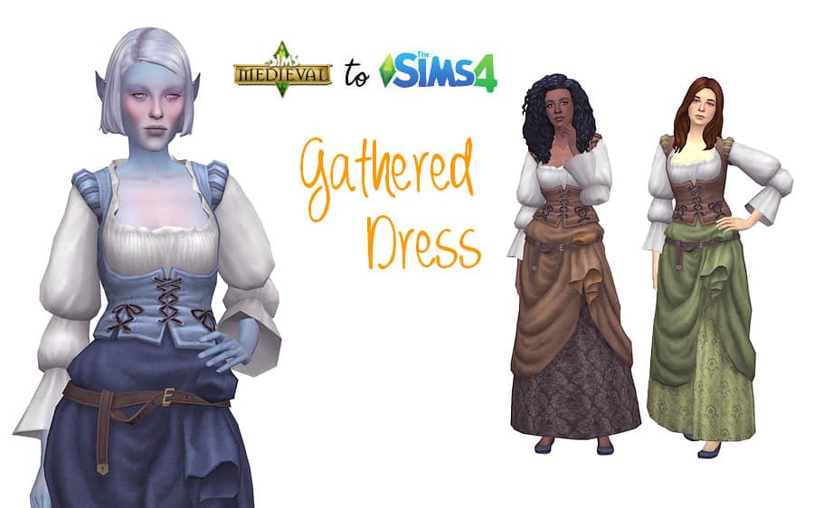 Sims 4 Maxis Match Medieval Dress CC