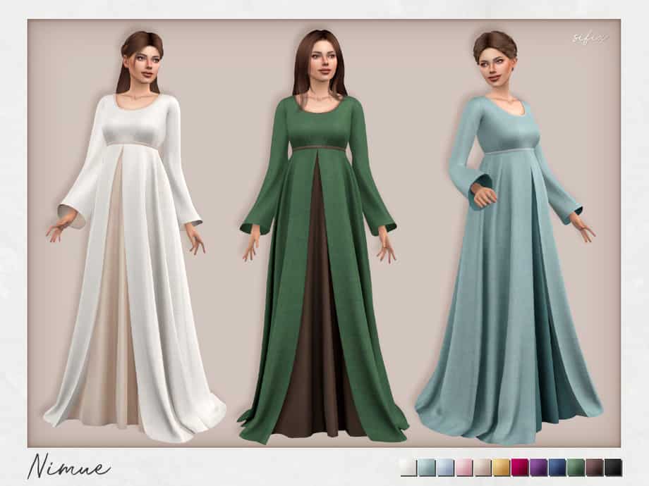Nimue Sims 4 Medieval Dress