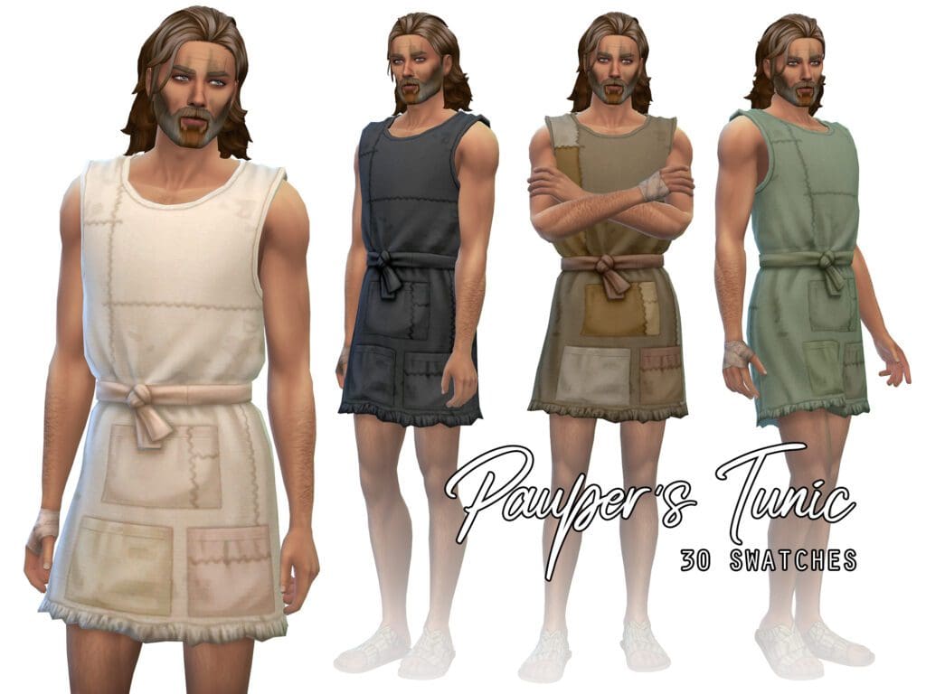 Pauper's Tunic (Female and Male Medieval CC Clothes)