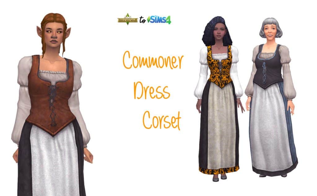 Sims 4 Medieval CC Peasant Dress