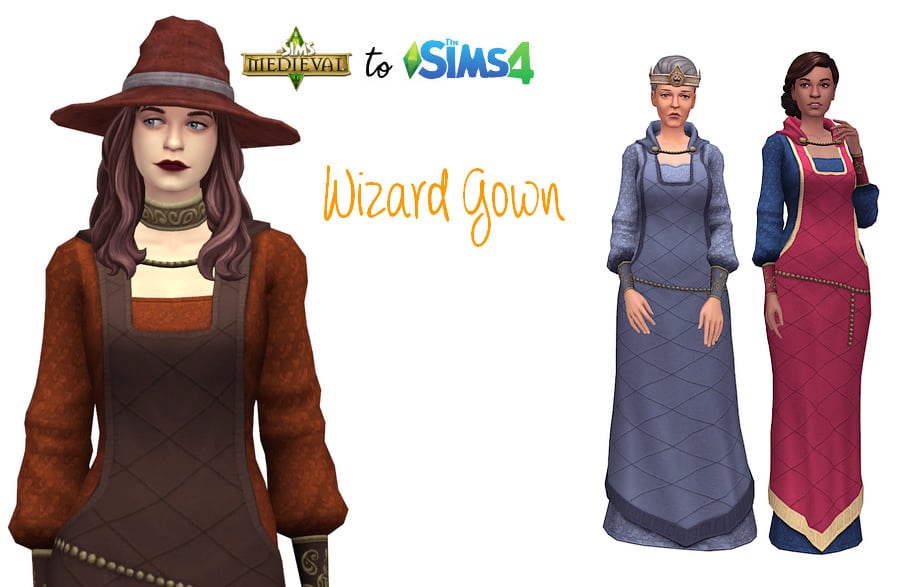 Wizard Gown Medieval CC Dress