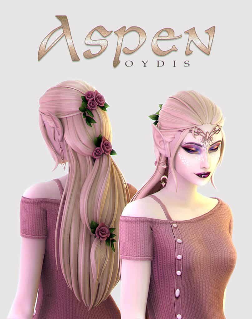 Aspen Sims 4 Medieval Fantasy Hair