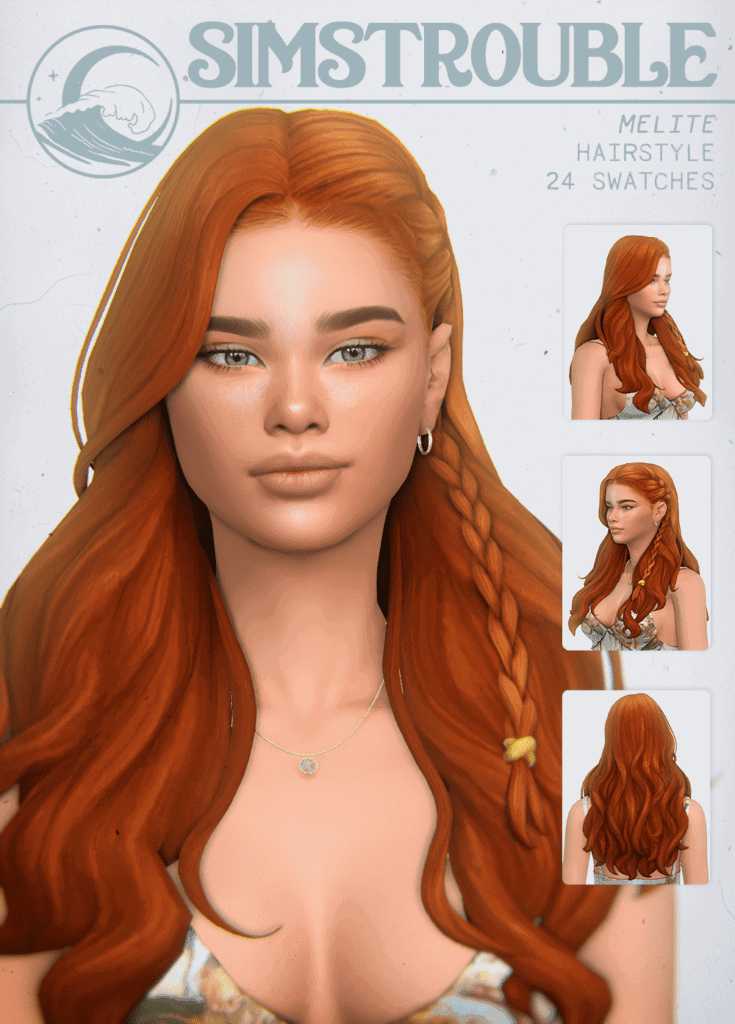 Melite Sims 4 Medieval Braid Hair