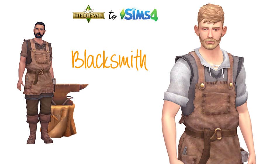Male Medieval Clothes CC Blacksmith Outfit