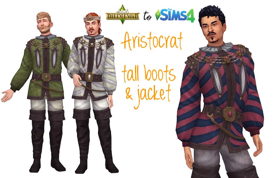 Sims 4 Medieval Male Outfit with Boots