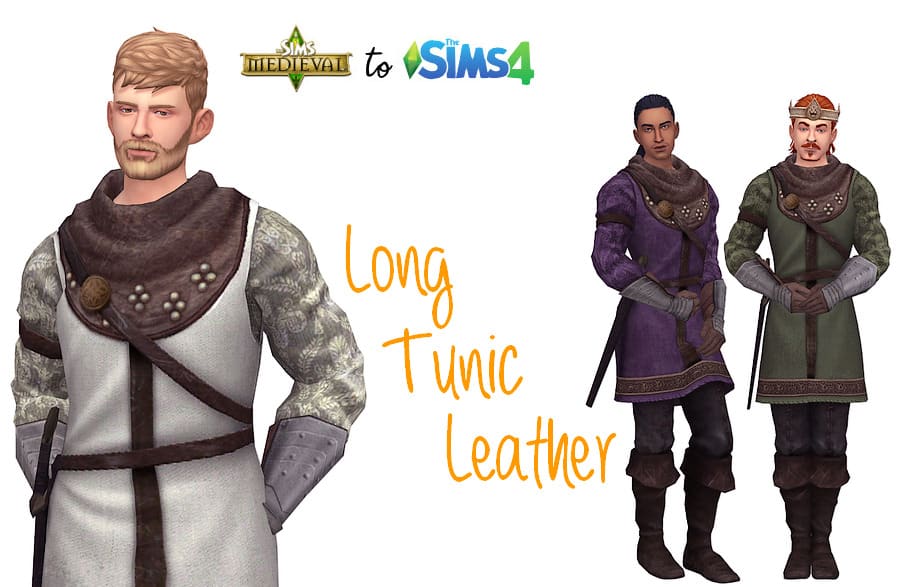 Male Sims 4 Medieval CC Tunic Outfit