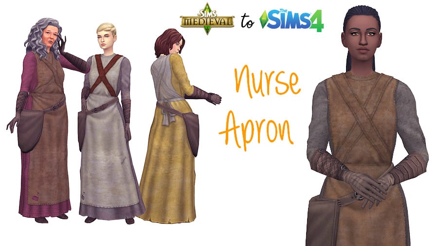 Sims 4 Medieval Nurse Outfit CC