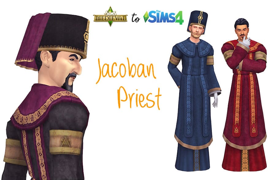 Sims 4 Medieval Priest CC Outfit