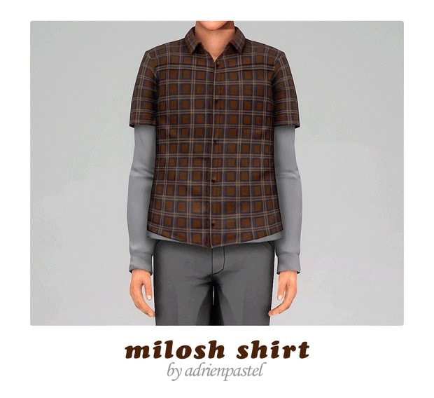 Layered Shirt Sims 4 Male CC Top