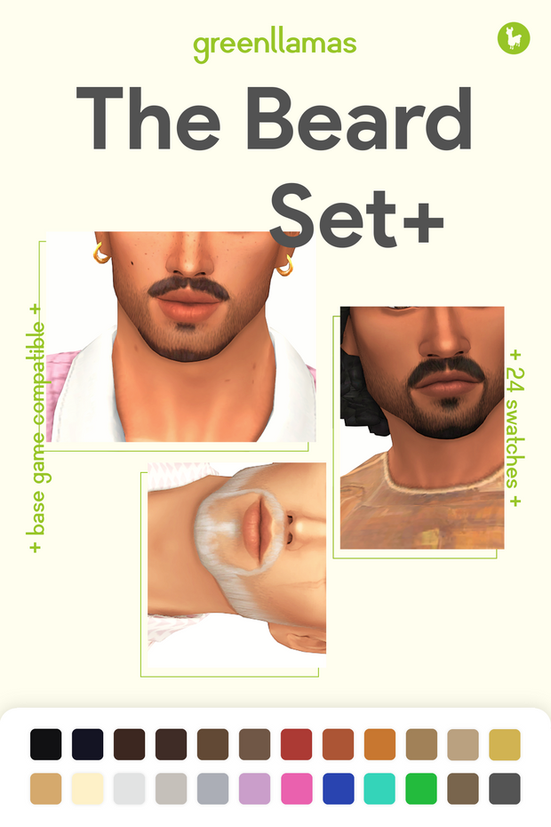 Sims 4 Male CC Beard Set