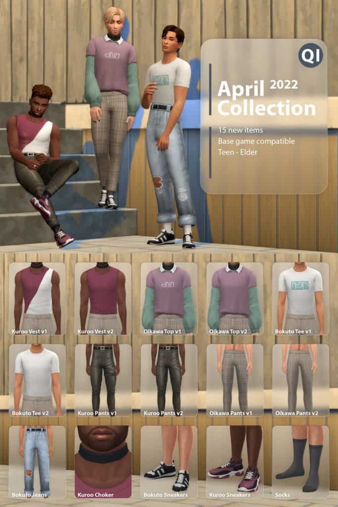 April Collection Male CC Clothes Pack