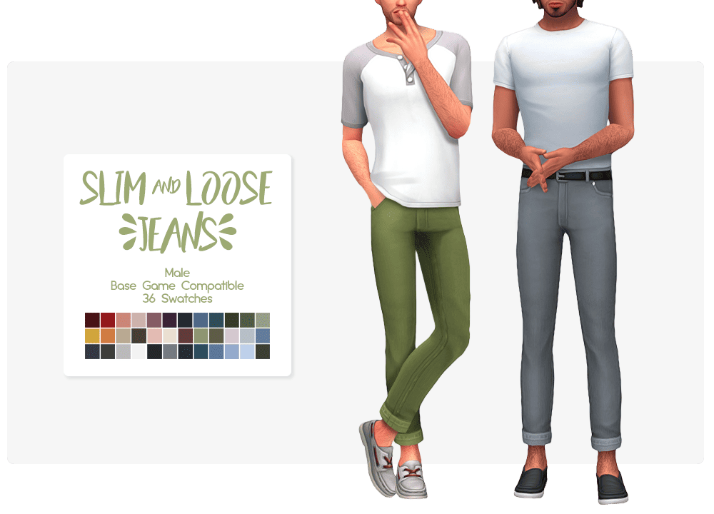 Slim & Loose Male CC Jeans